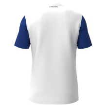 Head Tennis T-shirt Club 25 Tech (100% Polyester, breathable) 2025 white/royal blue boys