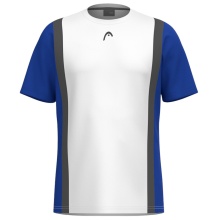 Head Tennis T-shirt Club 25 Tech (100% Polyester, breathable) 2025 white/royal blue boys