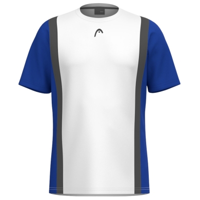 Head Tennis T-shirt Club 25 Tech (100% Polyester, breathable) 2025 white/royal blue boys