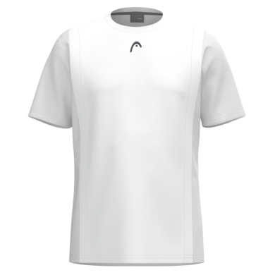 Head Tennis T-shirt Club 25 Tech (100% Polyester, breathable) 2025 white boys
