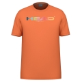 Head Tennis T-shirt Rainbow (mixed fabric, moisture-absorbing) 2025 orange men's