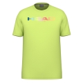 Head Tennis T-shirt Rainbow (mixed fabric, moisture-absorbing) 2025 lime yellow men's