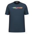 Head Tennis T-shirt Rainbow (mixed fabric, moisture-absorbing) 2025 navy blue men's