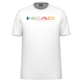 Head Tennis T-shirt Rainbow (mixed fabric, moisture-absorbing) 2025 white men's