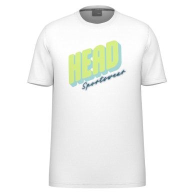 Head Tennis T-shirt Vision (moisture-absorbing) 2025 white/lime yellow men's