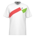 Head Tennis T-shirt Topspin (V-neck, Polyester Interlock) 2025 white men