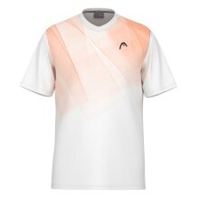 Head Tennis T-shirt Topspin (V-neck, Polyester Interlock) 2025 white/orange men's