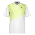 Head Tennis T-shirt Topspin (V-neck, Polyester Interlock) 2025 white/lime men's