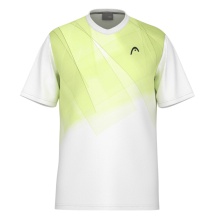 Head Tennis T-shirt Topspin (V-neck, Polyester Interlock) 2025 white/lime men's