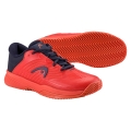 Head Tennis Shoes Revolt Pro 4.5 Clay/Sand Court 2025 Red/Dark Blue Kids