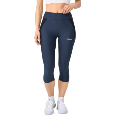 Head Tennis Trousers Tech 3/4 Tights (High Waist) 2025 Navy Blue Ladies