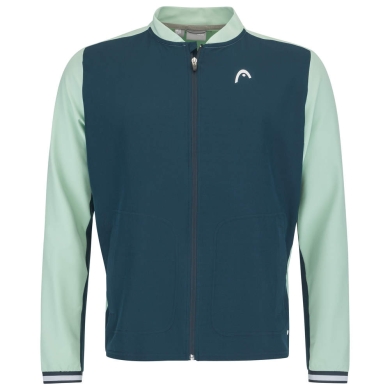 Head Tennis Jacket Breaker Fullzip (Moisture Transfer Microfiber Technology) pastel green/navy blue Men's
