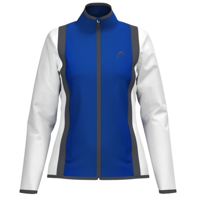 Head Tennis Jacket Club 25 Full Zip (Moisture Transfer Microfiber Technology) 2025 royal blue/white Ladies