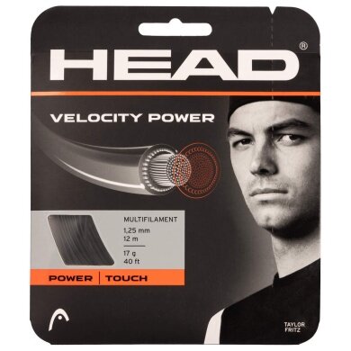 Head Tennis String Velocity MLT Power (Power+Touch) black 12m set