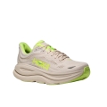 Hoka running shoes Bondi 9 (cushioning) beige/grey/neon men's