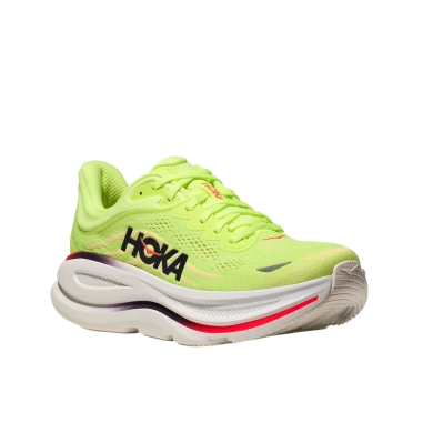 Hoka running shoes Bondi 9 (cushioning) neon green men's