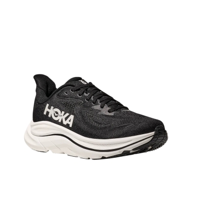 Hoka running shoes Clifton 10 (cushioning) black/white ladies