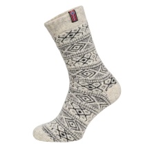 HomeOfSocks Wool Sock Scandinavian Flag Norway wool white/anthracite - 1 Pair