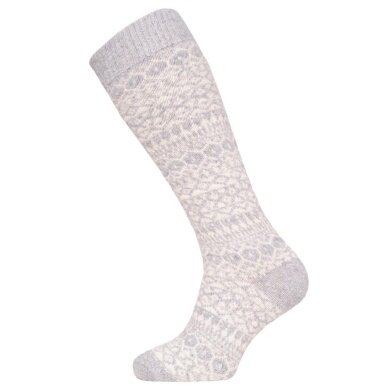 HomeOfSocks Knee Socks Scandinavian Norway (Lambswool) light grey - 1 pair