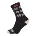 HomeOfSocks Wool Sock Scandinavian Thick Flag Norway anthracite grey - 1 Pair