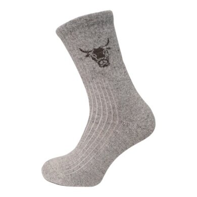 HomeOfSocks Yak Wool Sock Crew Light Grey - 1 Pair