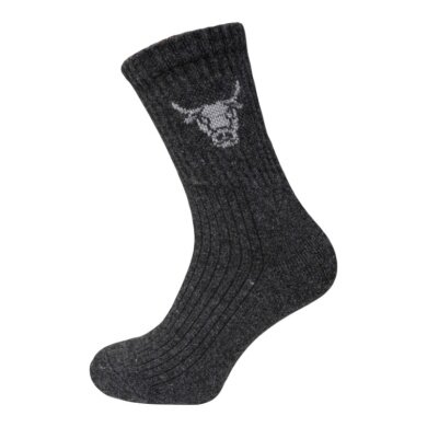 HomeOfSocks Yak Wool Socks Crew Anthracite Grey - 1 Pair