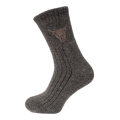 HomeOfSocks Yak Wool Sock Crew Brown - 1 Pair