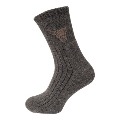 HomeOfSocks Yak Wool Sock Crew Brown - 1 Pair