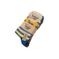 HomeOfSocks Wool Socks Hygge with Moose Design Multicoloured Blue/Anthracite Ladies - 2 Pairs