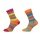 HomeOfSocks Wool Socks Hygge Multicoloured Orange/Pink - 2 Pairs