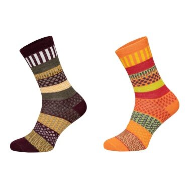 HomeOfSocks Wool Socks Hygge Multicoloured Orange/Brown - 2 Pairs