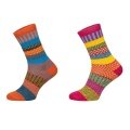 HomeOfSocks wool socks Hygge multicoloured pink/orange/blue - 2 pairs
