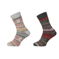 HomeOfSocks Wool Socks Hygge Norwegian Design anthracite/grey/colourful - 2 pairs