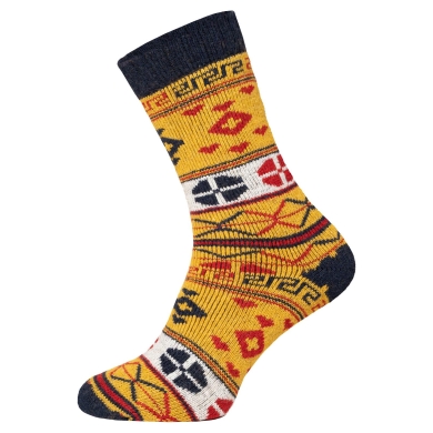HomeOfSocks Wool Socks Hygge yellow/multicoloured - 2 pairs