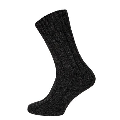 HomeOfSocks Wool Socks 100% Natural Warm Anthracite Grey - 1 Pair