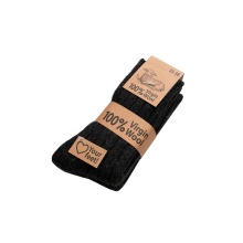 HomeOfSocks Wool Socks 100% Natural Warm Anthracite Grey - 1 Pair