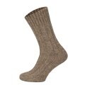 HomeOfSocks Wool Socks 100% Natural Warm Taupe Brown - 1 Set with 2 Pairs