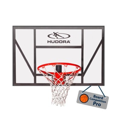 Hudora Basketball Hoop Competition Pro (Basketball Board for Wall Mounting)