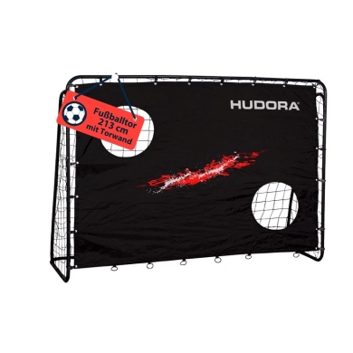 Hudora Football Goal Trainer with Target Wall (durable, secure hold) black - 213x152x76cm