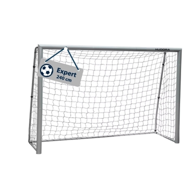 Hudora Football Goal Expert 240 (stable, durable, weather-resistant) white - 240x160x85cm