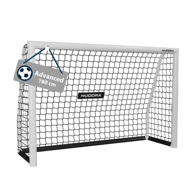 Hudora Football Goal Advanced 180 (high-quality, durable, easy assembly) white - 180x120x60cm