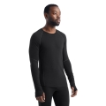 Icebreaker Underwear Thermo Long Sleeve 150 Zone LS Crewe BodyfitZone tight-fitting (Merino wool) - black Men