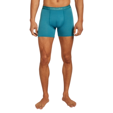 Icebreaker Anatomica Boxershorts (Merino Wool) Underwear Topaz Blue Men's