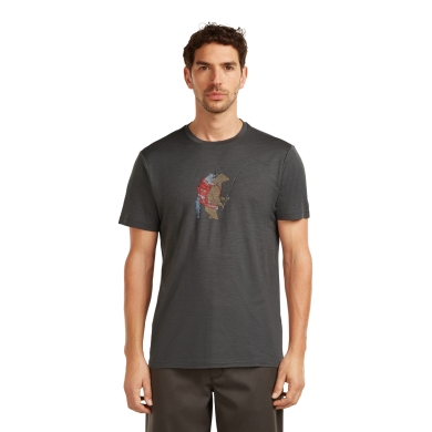 Icebreaker Wander-/Leisure T-shirt Merino 150 Tech Lite Bear Catch (100% Merino wool) grey men's