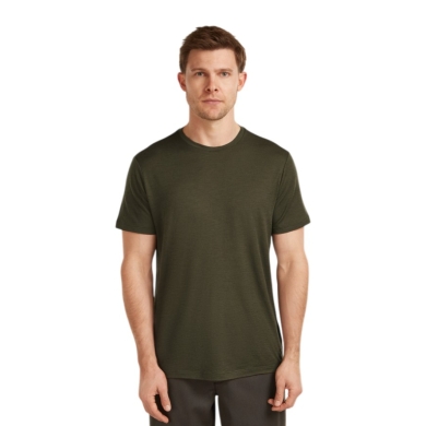 Icebreaker Wander/Leisure T-shirt Merino 150 Tech Lite III (100% Merino wool) dark green loden men's
