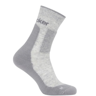 Icebreaker Wander Sock Crew Hike+ Medium (Merino Wool, durable, lightweight) grey men's