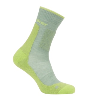 Icebreaker Wander Sock Crew Hike+ Medium (Merino wool, durable, lightweight) green men's