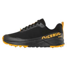 Icebug Winter Trail Running Shoes NewRun BUGrip - with 17 dynamic carbide spikes - black/apricot men's