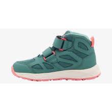 Jack Wolfskin Hiking Shoes Woodland 2 Texapore Mid VC (Velcro Closure, Waterproof) jade green Kids