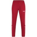 JAKO Sport and Leisure Trousers Power (Stretch-Micro-Twill) long red/white Women